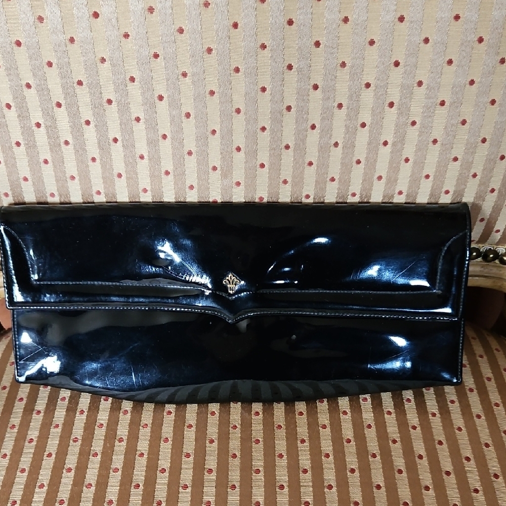 Vintage Lennox Bags Patent Leather Clutch